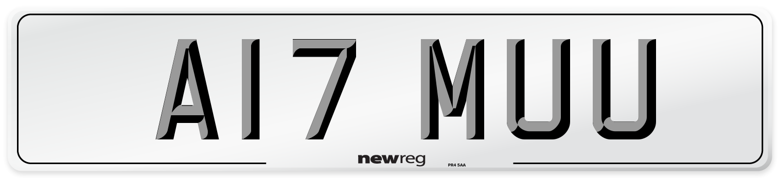 A17 MUU Number Plate from New Reg